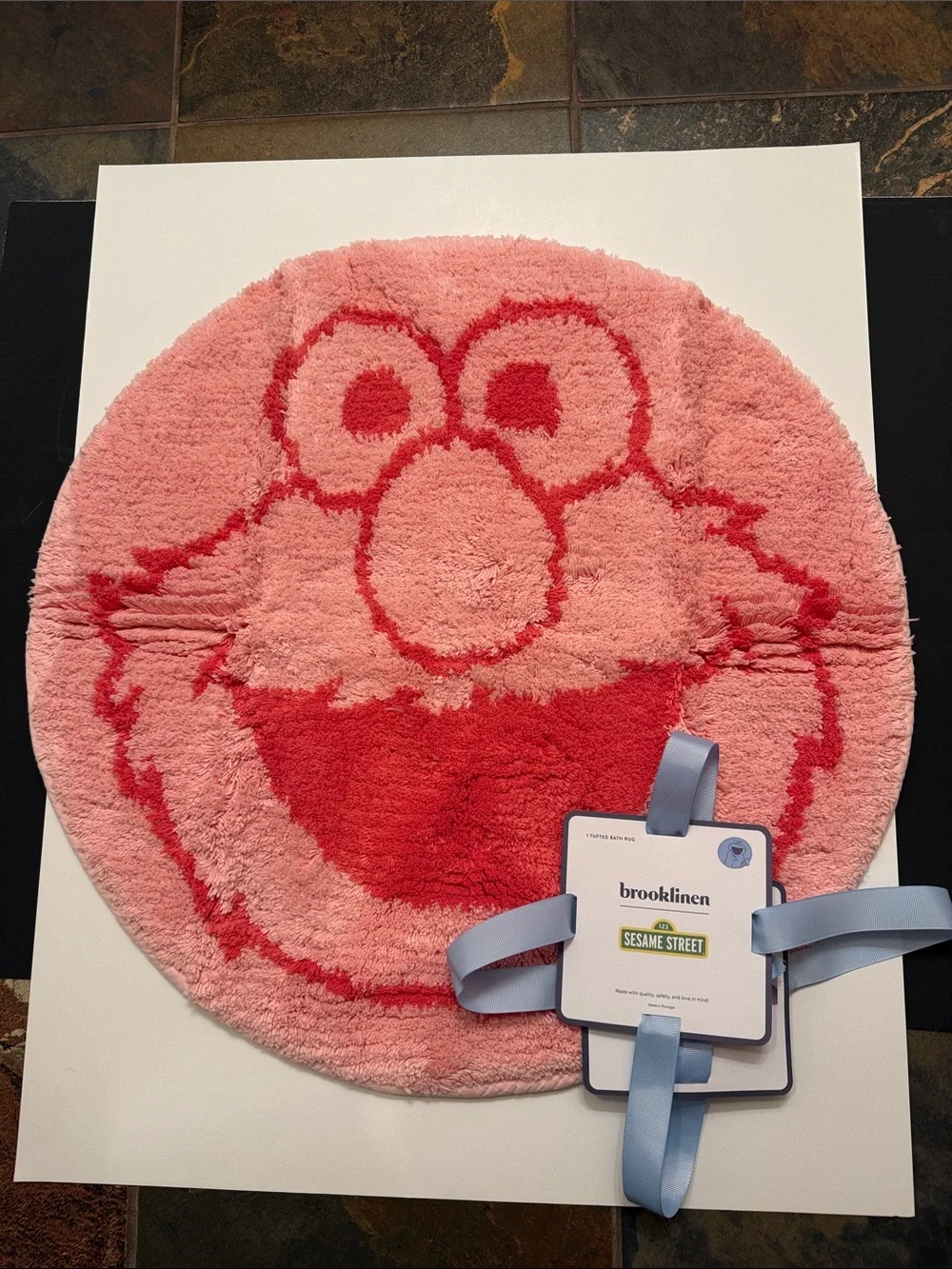 Brooklinen Sesame Street Emlo Tufted Bath Mat Rug - New